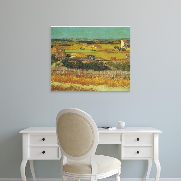 Easy Art Prints Vincent Van Gogh's 'Harvest at La Crau' Premium Canvas Art