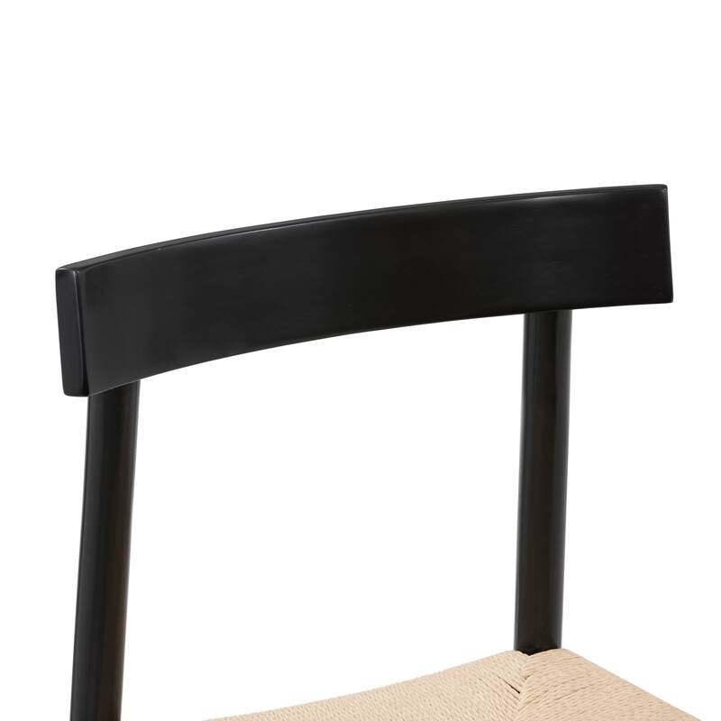 Poly & Bark Hamm Dining Chair - Solid Wood with Woven Seat