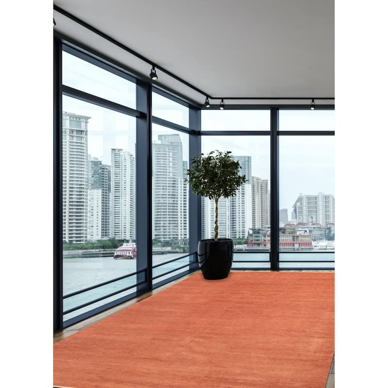 ECARPETGALLERY Hand-knotted Pak Finest Gabbeh Copper Wool Rug - 8'8 x 12'1