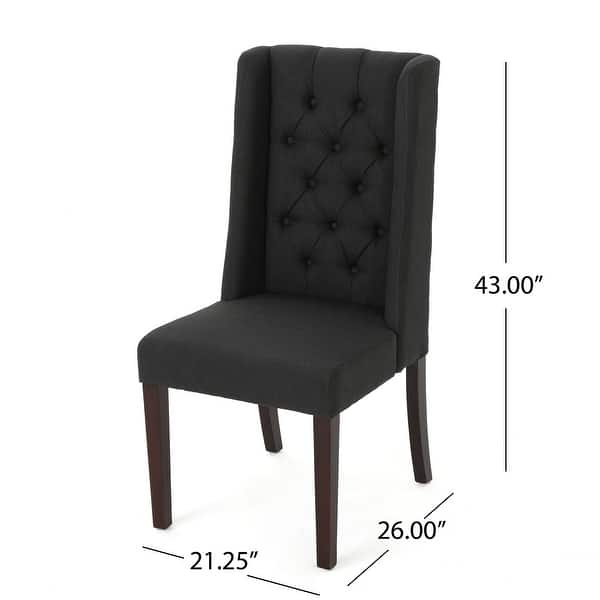 dimension image slide 6 of 7, Blythe Tufted Dining Chair (Set of 2) by Christopher Knight Home