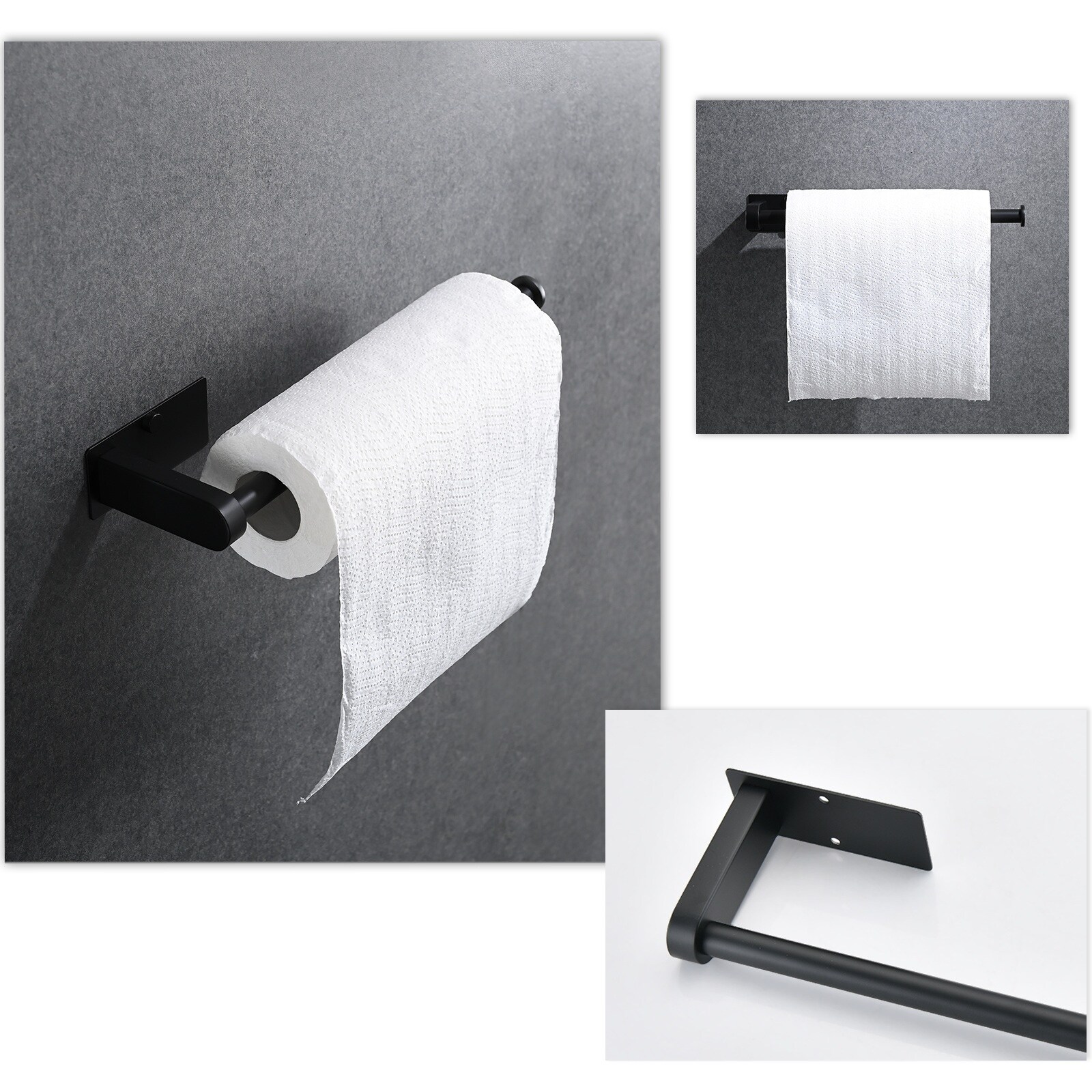2 Piece Under Cabinet Wall Mount Paper Towel Holder