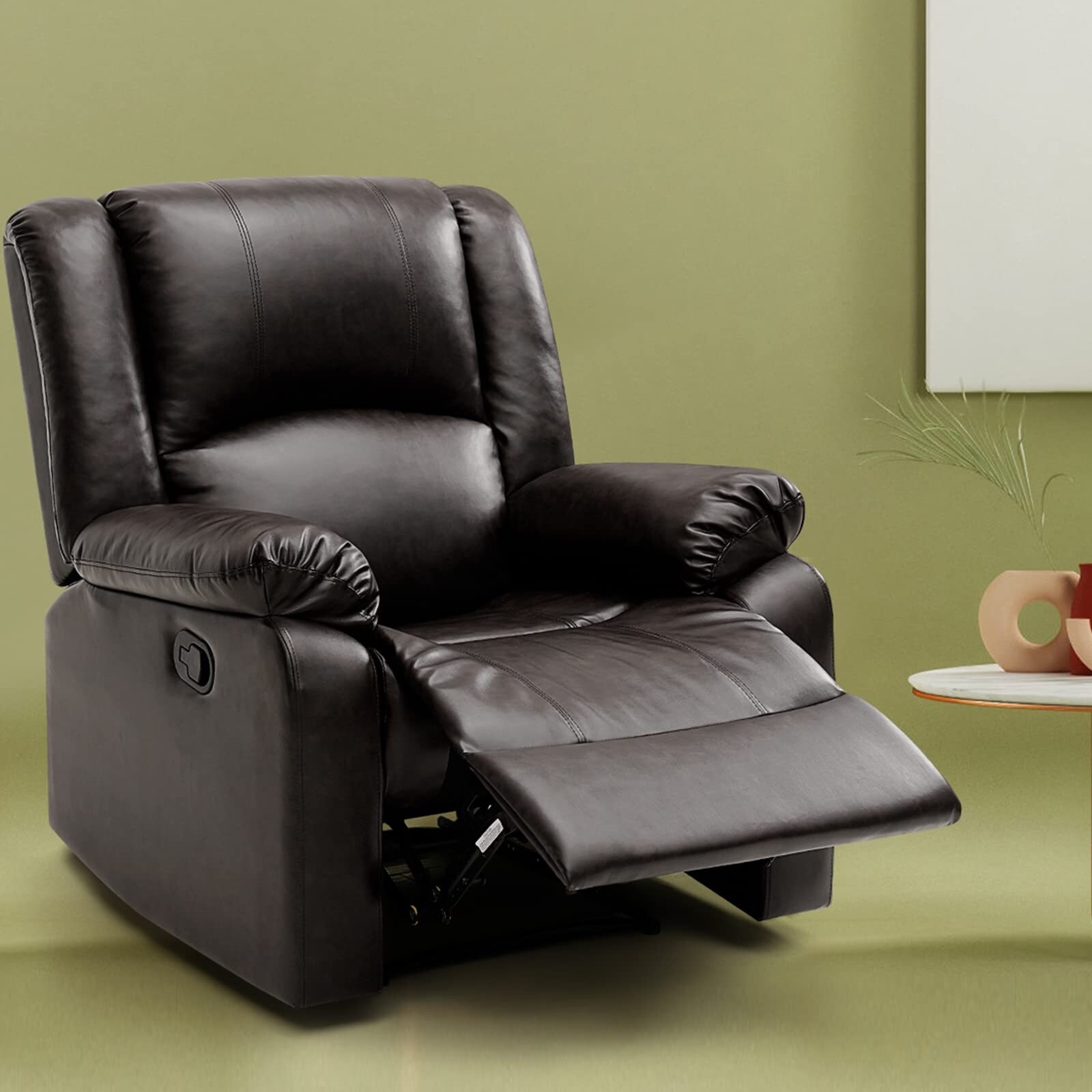 Leather Recliner Chair for Adults Modern and Minimalist Manual