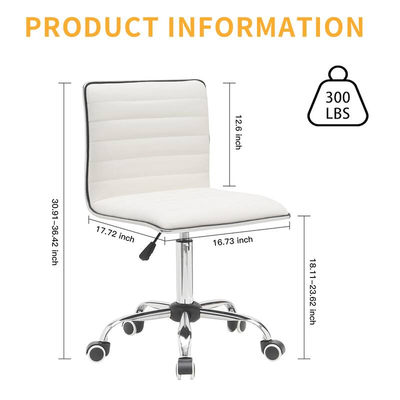 WIZ Contemporary Armless Desk Chair