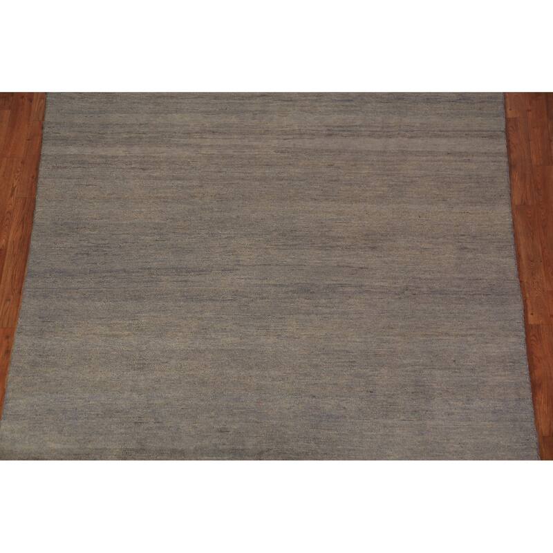 Gray & Beige Gabbeh Modern Area Rug Handmade Wool Carpet - 6'4" x 9'7"