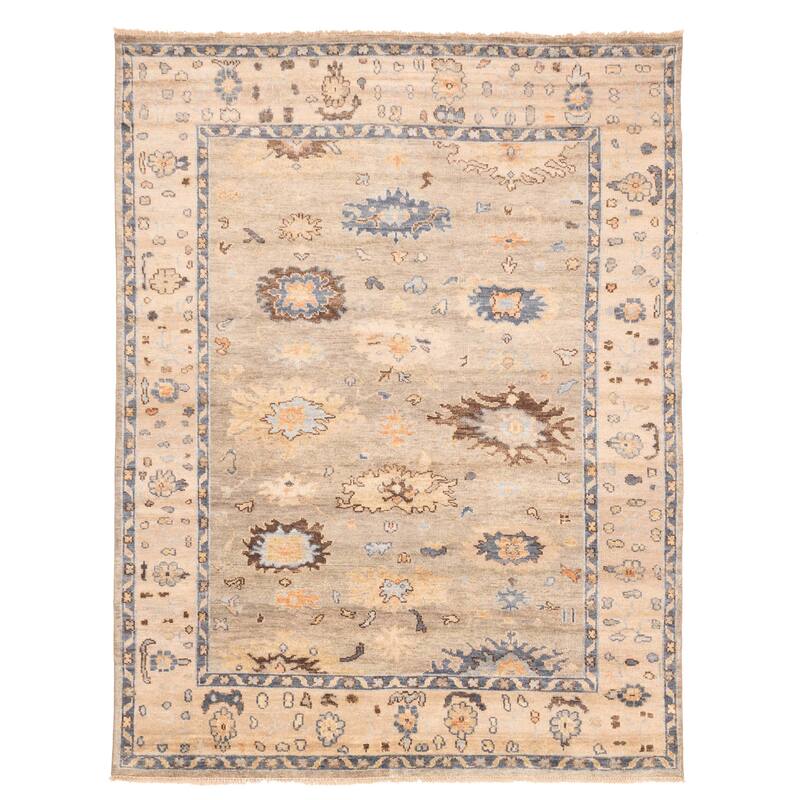 ECARPETGALLERY Hand-knotted Jules Serapi Light Grey Wool Rug - 9'1 x 11'10