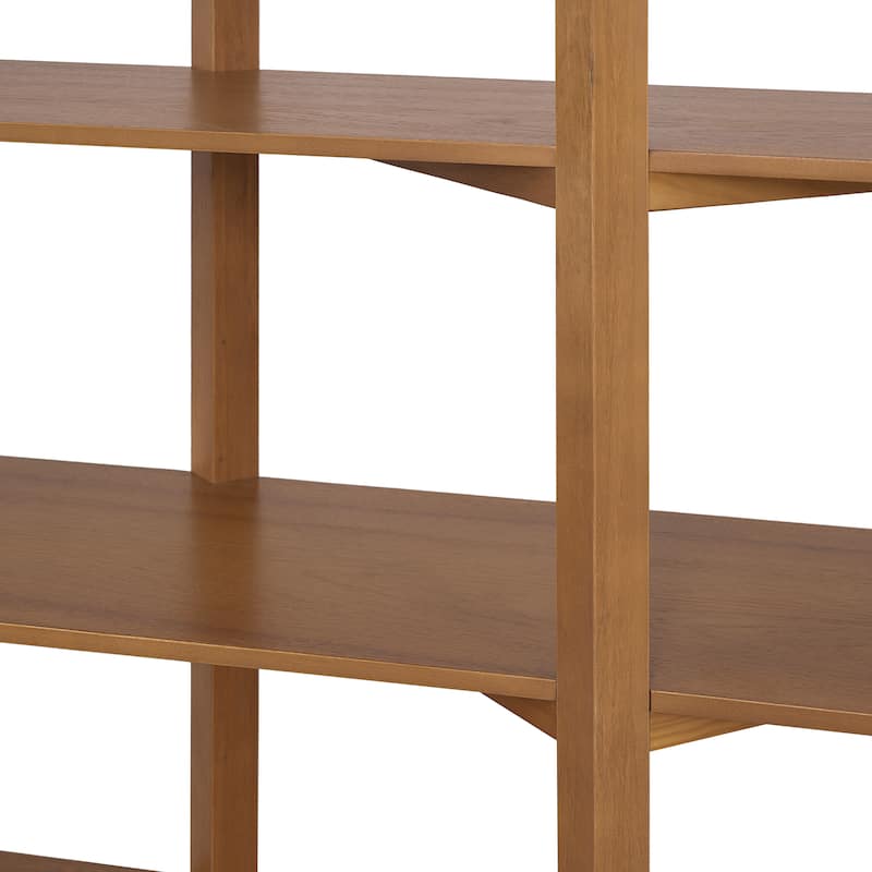 Christopher Knight Home - Farmhouse Pine Wood 6-Tier Open Shelf Bookcase with Acacia Veneer