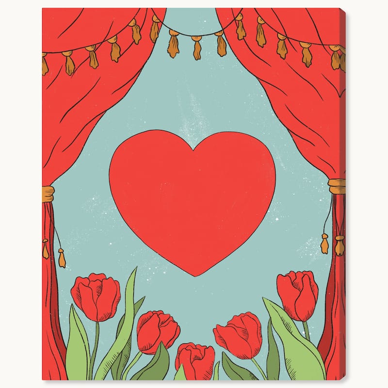 Wynwood Studio Canvas Floral and Botanical Love in the Bedchamber Red Modern & Contemporary Wall Art Canvas Print