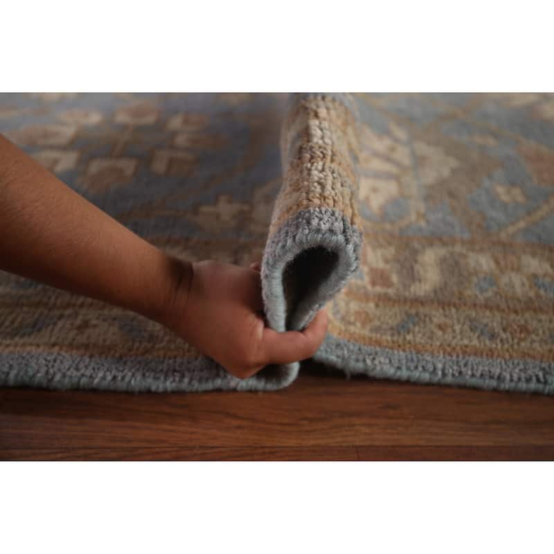 Floral Oushak Large Square Rug Handmade Wool Carpet - 11'11"x 12'2"