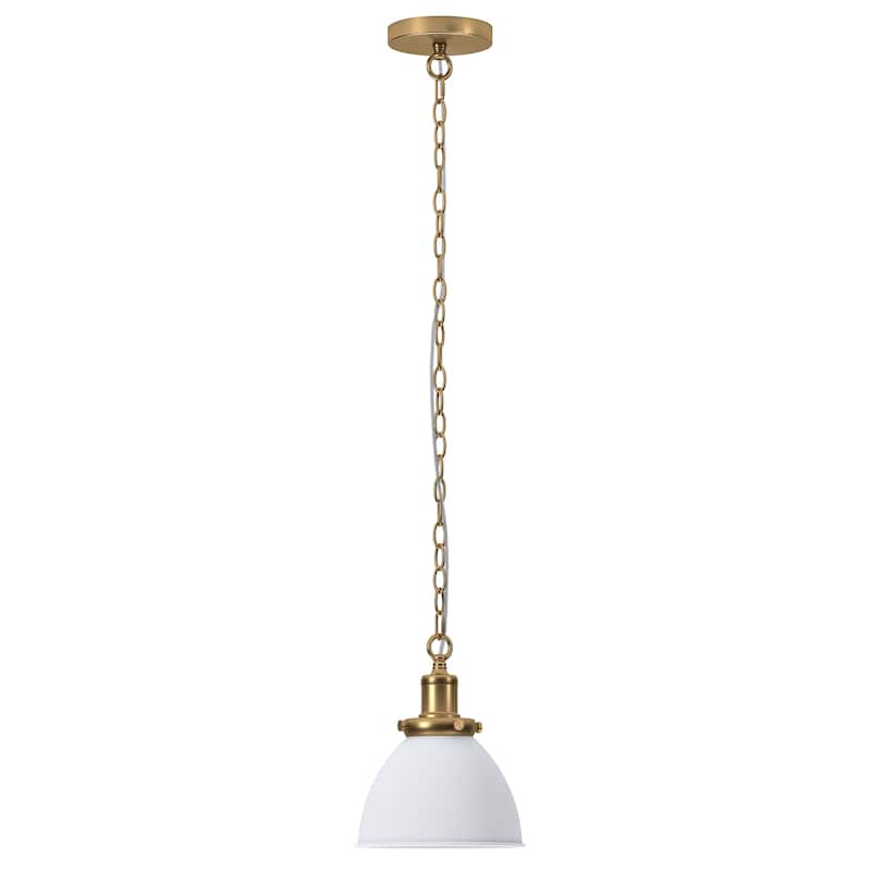 Elodie 8" Wide Pendant with Metal Shade - 8" Wide