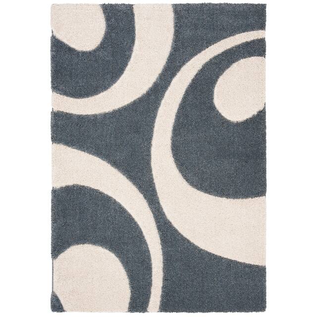 SAFAVIEH Florida Shag Jayati Abstract 1.2-inch Thick Rug
