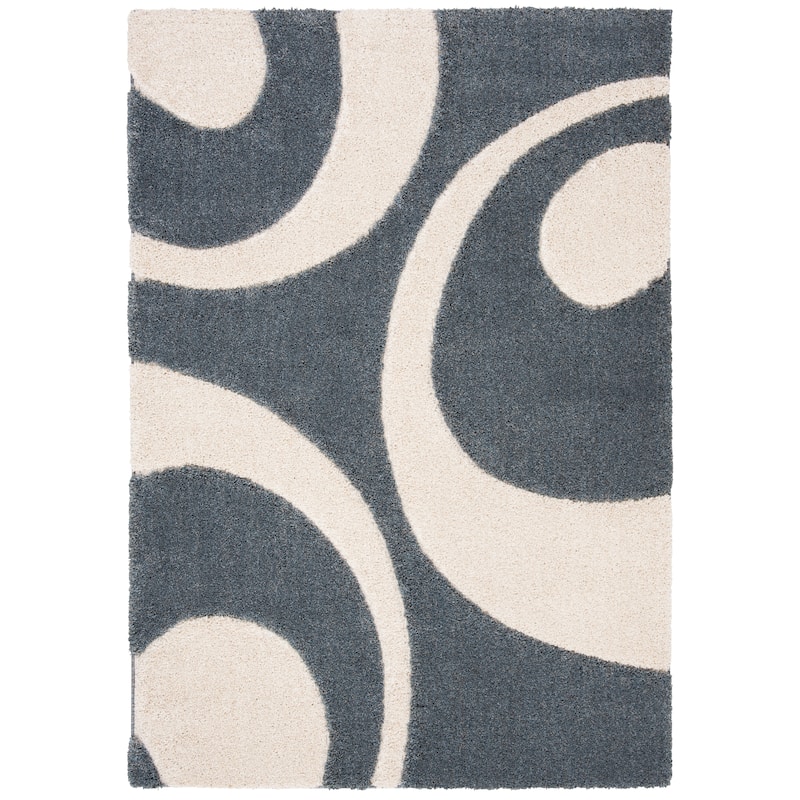 SAFAVIEH Florida Shag Rositha Abstract 1.2-inch Thick Rug