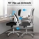 preview thumbnail 15 of 20, Office Chair, Mesh Ergonomic Office Chair with Lumbar Support, Comfy Computer Desk Chair with Flip Armrest Rolling Wheels