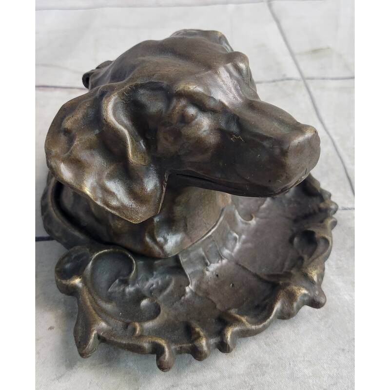 Labrador Retriever Dog Puppy Incense Burner Bronze Metal Sculpture Original Art
