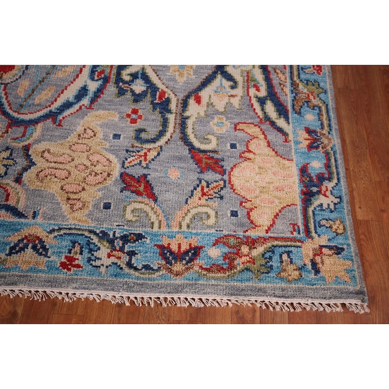 Oushak Indian Area Rug Handmade Wool Carpet - 8'1"x 9'7"