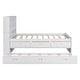 preview thumbnail 26 of 28, Full Size Platform Bed with Trundle and Storage Headboard, Kids Bed Frame with Charging Station and 3-Drawers, Antique Brown
