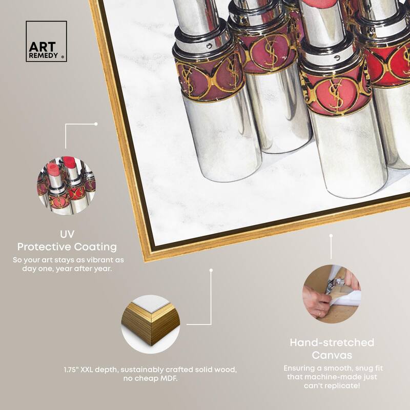 Doll Memories - Lipsticks 22 Canvas by Art Remedy