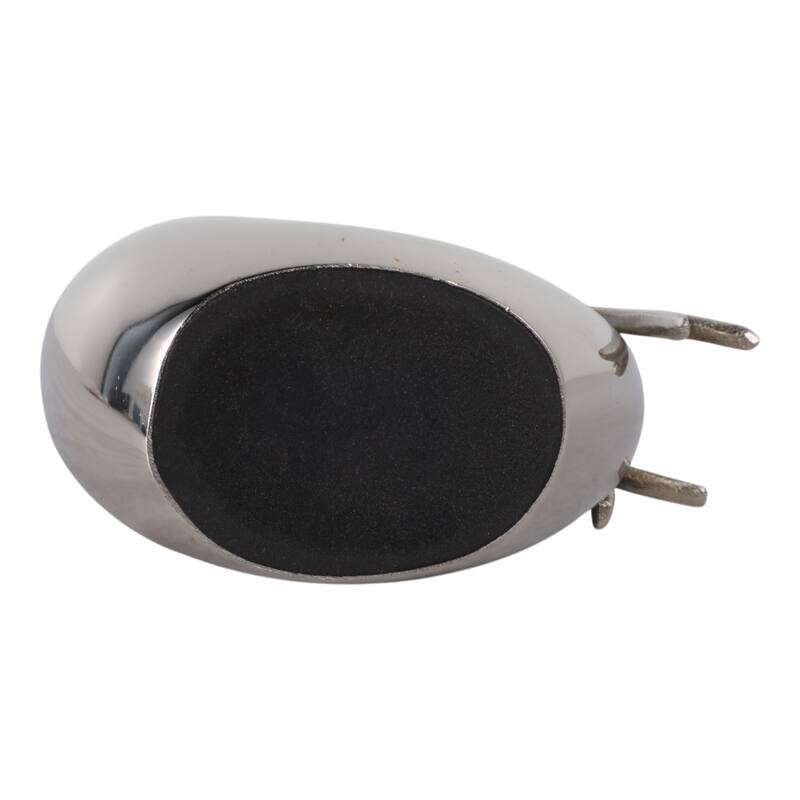 Metal Sculpture Stylish Swan Bowling Figurine Home Decor - 11" Silver - 7" x 3.5" x 11"