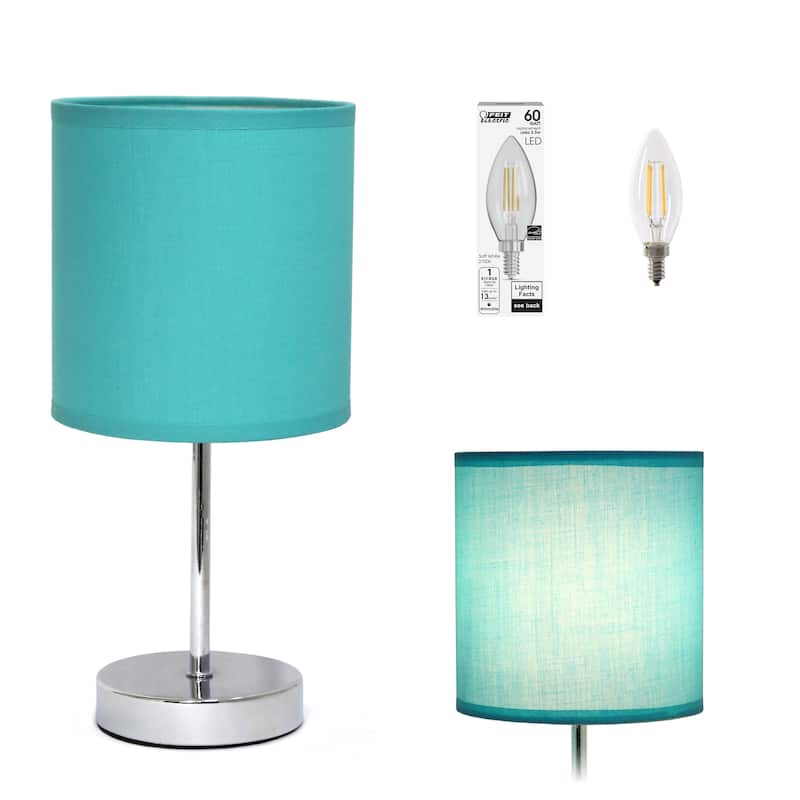 Simple Designs 11.81" Basic Mini Table Lamp with Feit LED Bulb Included - 11.81