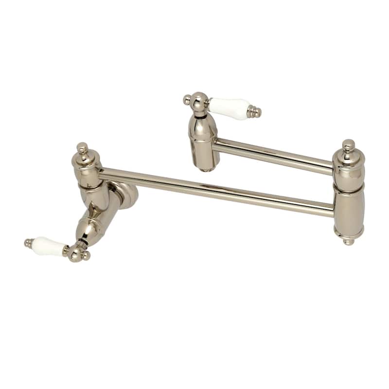 Restoration Wall Mounted Pot Filler Faucet - Polished Nickel