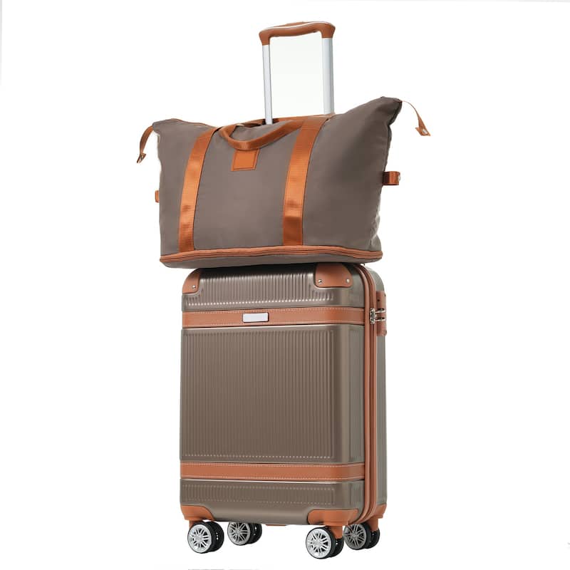 Hardshell Luggage Sets 3 Piece Carry-on Suitcase Double Spinner Wheels with TSA Lock for Men Women