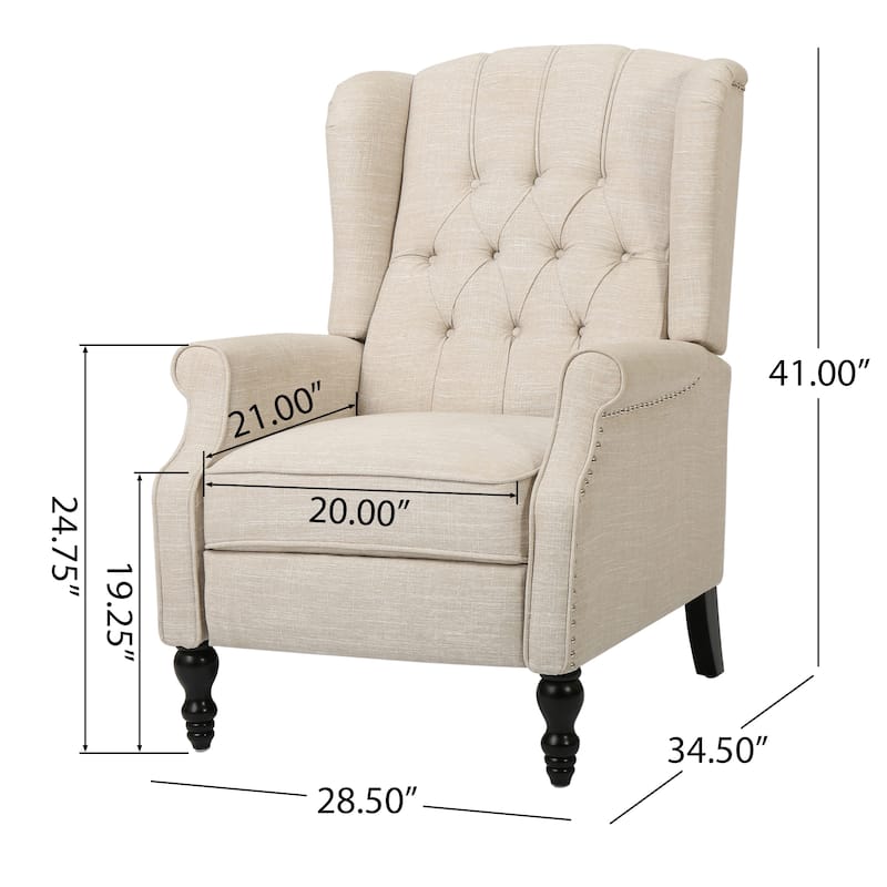 Walter Tufted Fabric Recliners (Set of 2) by Christopher Knight Home