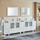 preview thumbnail 25 of 34, Vanity Art 108" Double Sink Bathroom Vanity Set 13 Dove-Tailed Drawers 3 Cabinets 2 Shelves Soft-Closing Doors with Free Mirror
