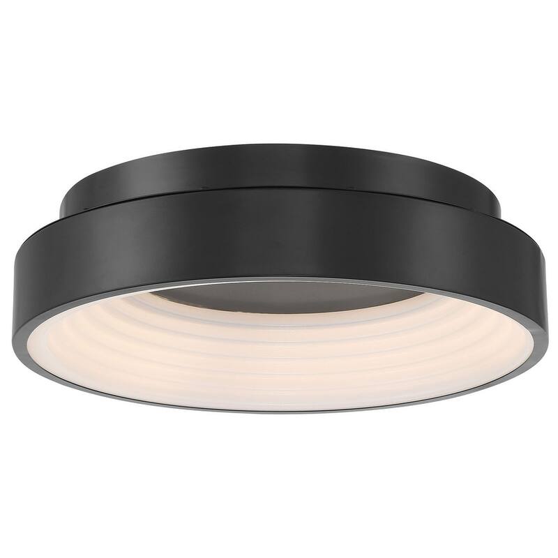 Kovacs P5551-L Conc 15" Wide LED Flush Mount Drum Ceiling Fixture - Coal