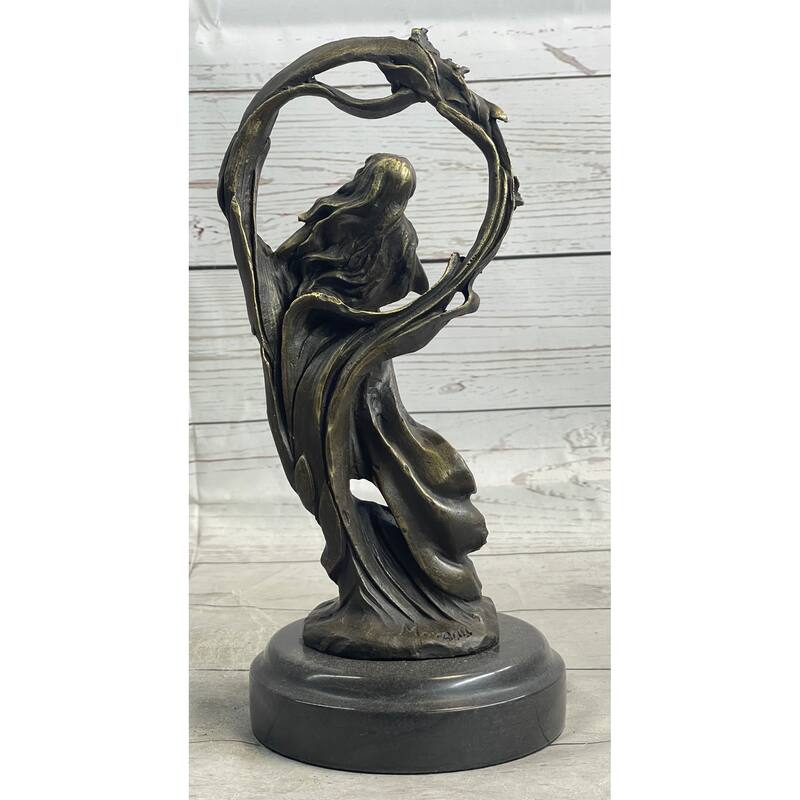 Dream Goddess By Renowned French Artist Augustine Moreau Bronze Sculpture Statue