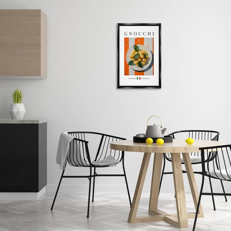Stupell Traditional Gnocchi Pasta Framed Floater Canvas Wall Art Design By Andreas Magnusson
