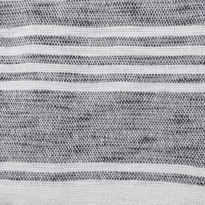 Sevita Vertical Striped and Textured Standard Size Throw Blanket with Fringe