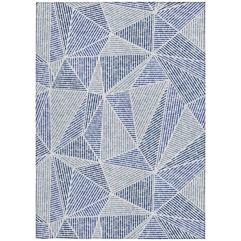 HomeRoots Geometric Transitional Rectangle Outdoor Rug