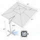 preview thumbnail 15 of 85, 11 x 11 FT Outdoor Square Patio Cantilever Offset Umbrella with Crank and 360 Degrees Rotation