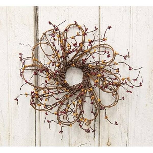 slide 1 of 1, Flower Shaped Pip Wreath, 12"