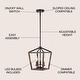preview thumbnail 16 of 47, Oria Iron Farmhouse Industrial Lantern LED Pendant, Oil Rubbed Bronze/Faux Wood by JONATHAN Y
