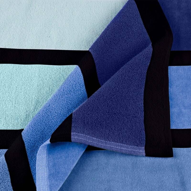 Superior Faded Stripes Cotton Velour Quick-Dry Oversized Beach Towel