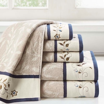 Cotton Jacquard 6 Piece Towel Set