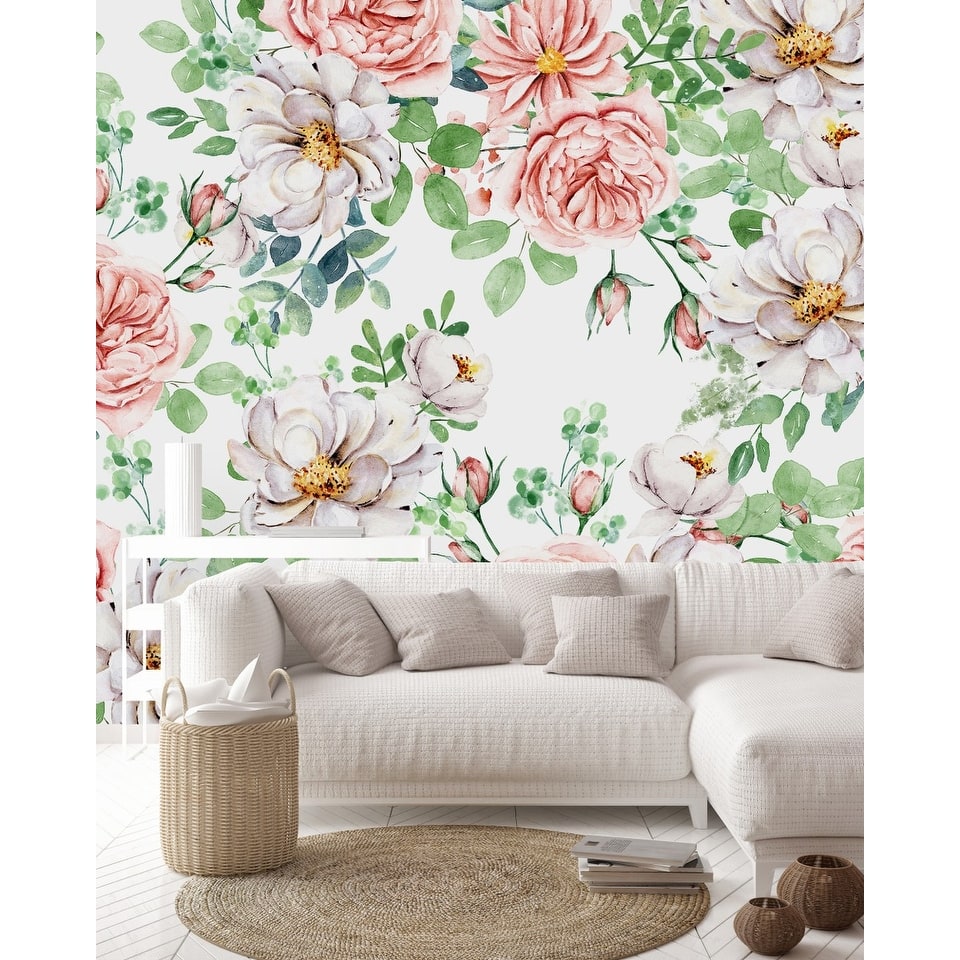 Pastel Color Flowers Wallpaper - Bed Bath & Beyond - 35647413