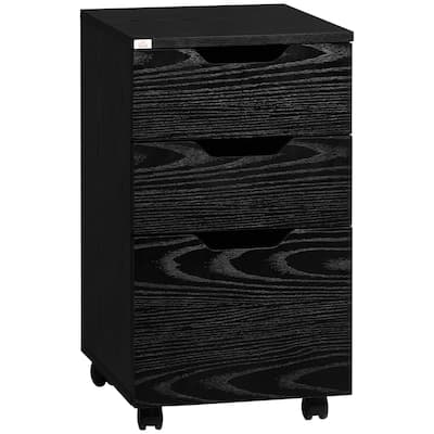 3 Drawer Office Storage Cabinet, Under Desk Cabinet with Wheels