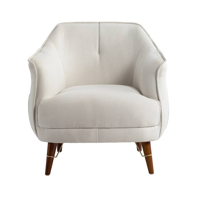 XINMICS Mid-Century Modern Accent Chair, Tufted Upholstered Armchair for Living Room, Bedroom, Set of 2