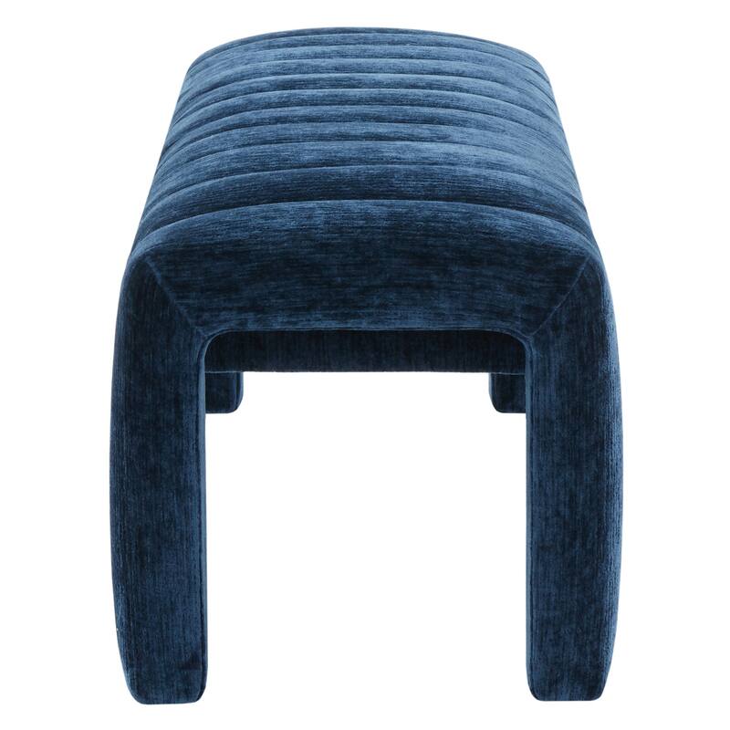 SAFAVIEH Couture Bellisima Channel Tufted Bench, Fully Assembled - 63"W x 17"D x 17"H