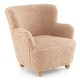preview thumbnail 2 of 28, Costway Sherpa Kids Sofa with Solid Rubber Wood Legs for Boys & Girls - See Details Nude Pink