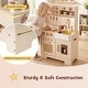 preview thumbnail 11 of 10, Costway Kids Play Kitchen, Wooden Pretend Kitchen Playset with Rattan - See Details