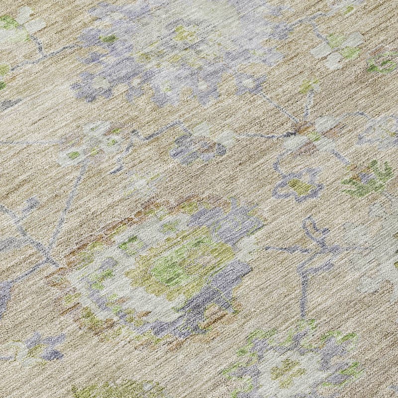 Machine Washable Indoor/ Outdoor Vintage Traditional Chantille Rug