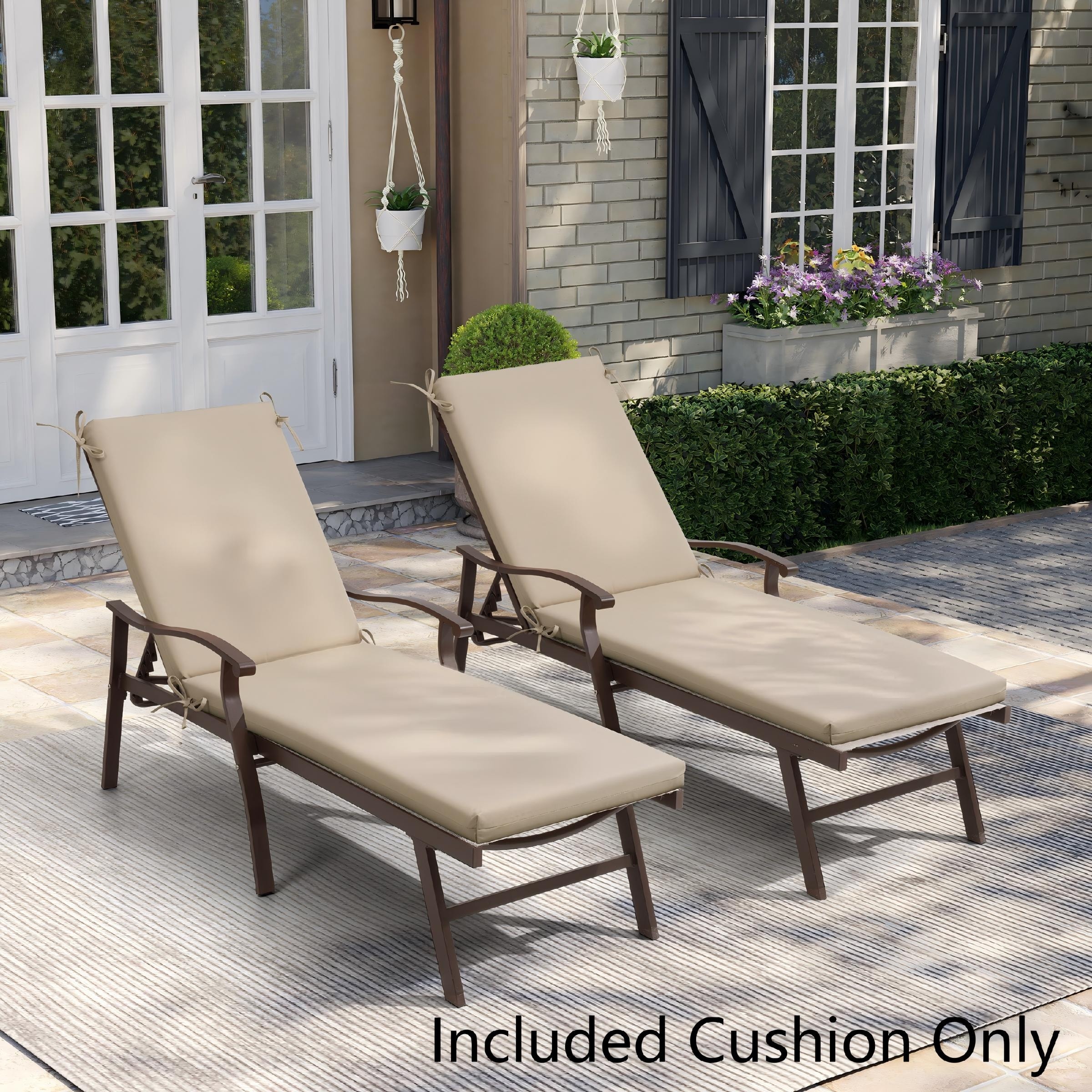 Pellebant Outdoor Patio Chaise Lounge Cushion