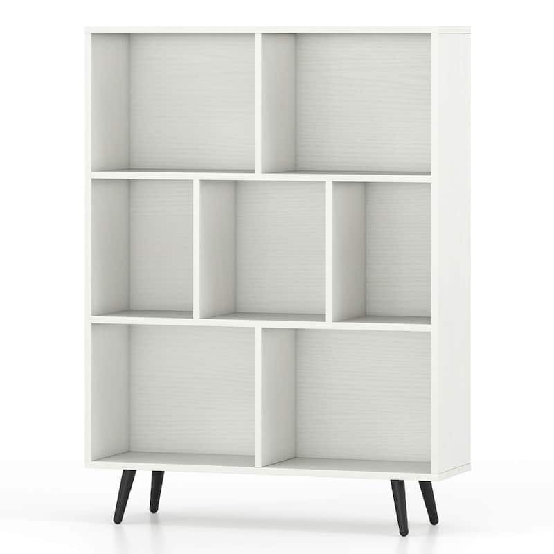 Costway 7/8/10/10 Cube 31.5"/39.5"/47"/55" Bookcase with 4/5 Metal