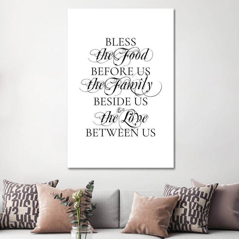 iCanvas "Bless the Food" by Alchera Design Posters Canvas Print
