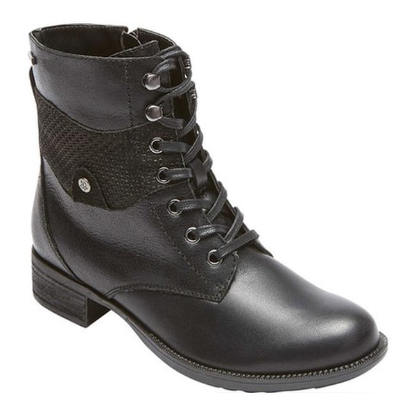 black lace up waterproof boots