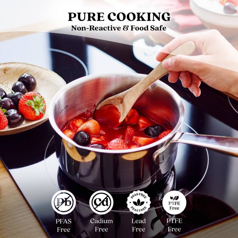 Alva Maestro 5-Ply Stainless Steel Cookware Set - Non-Toxic Pots & Pans