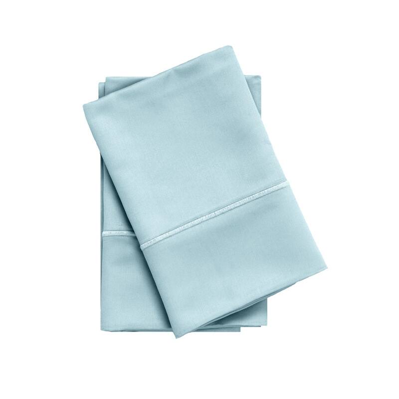 Superior Egyptian Cotton 650 TC Embroidered Pillow Cases, Set of 2