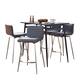 Option Grey Faux Leather/Black Metal/Black Wood
